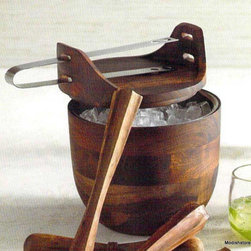 Roost Hemingway Bar Accessories - Ice Bucket With Tongs - SKU: TE278 - Ice Tools And Buckets  