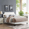 Corene Queen Platform Bed with Squared Tapered Legs, White