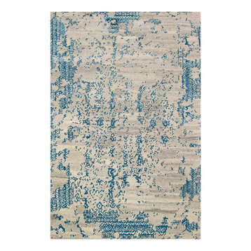 Arizona Blue Abstract Floor Rug, 245x155 cm