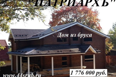 Дом из бруса с большой террасой, проект "ПатриархЪ"