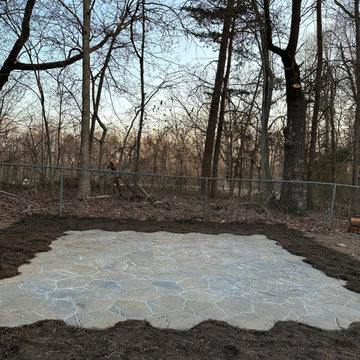 Irregular Paver Patio for Gazebo