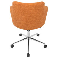 LumiSource Andrew Adjustable Office Chair, Citrus Green, Orange