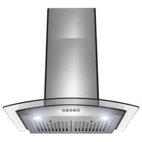 Golden Vantage 30” Stainless Steel and Glass 3 Speed Push Panel Range Hood