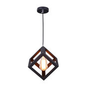 Black Square Retro Industrial Style Mini Ceiling Hanging Light