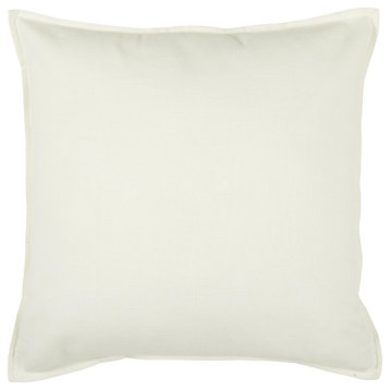 Rizzy Home T3427E Solid 20"x20" Poly Filled Pillow Ivory