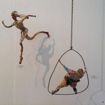 2 hanging sculptures by Betsy Kluga