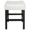 GDF Studio Duff Backless Leather Counter Stools, Set of 2, Ivory