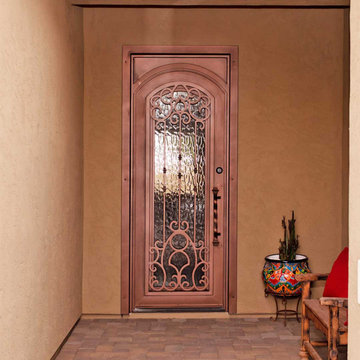French Tip Iron Entry Door