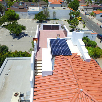 Robert and Laurie's Downtown Rooftop with Two Types of Solar Panels