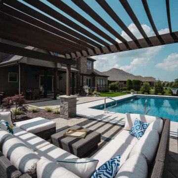 Versatile Outdoor Escape: Turf, Patio, Pergolas & Water Features