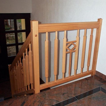 Treppe, Geländer aus Holz
