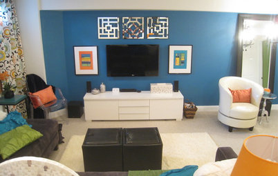 Basement of the Week: Kicky Colors and Patterns Promise Fun