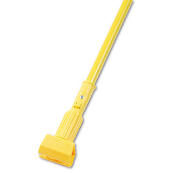 Plastic Jaws Mop Handle For 5 Wide Mop Heads, 60" Aluminum Handle, Yellow