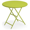 Emu Arc En Ciel Circle 32 inch Steel Folding Table, Antique Green