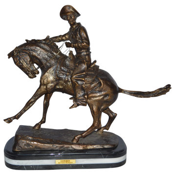 Cowboy Bronze replica by Fredric Remington - Size: 25"L x 9"W x 23"H.