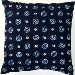 Indigo blue batik, shibori, tie-dye and block print - Decorative Pillows