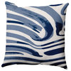 Dazzling Zebra Outdoor Pillow, Blue, 14"x20"