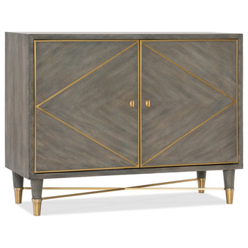 Hooker Furniture 638-85392 Breck 42"W 1 Shelf Oak and Poplar Wood - Gray