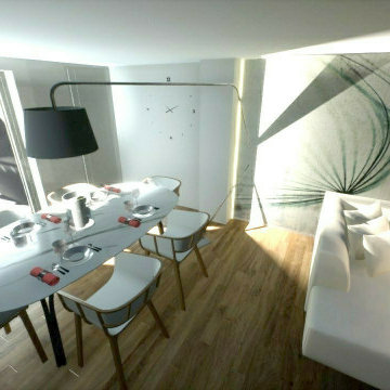 Progettazione d'interni attico sul mare