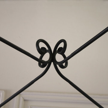 Custom Black Iron Queen Size Canopy Bed