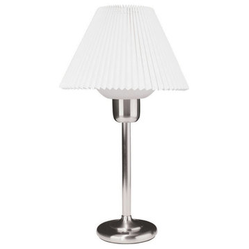 Satin Chrome Table Lamp With 200 Watt Bulb included