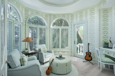 Example of a large transitional sunroom design in Other