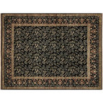 Bareen's Designer Rugs - Kashan Pak-Persian Jacinta Black/Red Wool Rug - 12'1 x 15'2 - Designed with mesmerizing intricacy and gorgeous color palette, this hand-knotted masterpiece demonstrates the beauty and electrifying thrill of Pak Persian art. These meticulously handcrafted Pak-Persian rug is made with pure wool and features breathtaking traditional and Transitional designs in bold lush color pallet. Known for their intricate designs these rugs are a reproduction of Persian rugs, made in Pakistan with unique Mughal designs. Made by master weavers using the same Persian texture, design and dying technique, we wanted to produce the most significant manifestation of the Persian art, life and culture. This rug is most famous for its exceptional quality, incredible designs, patterns and vibrant rich color. Pak-Persian rugs made with Persian weave with high knot counts, which enables the high intricacy and detail found in the patterns are also referred to as "State of art", each color adds a rich beautiful detail in the artwork of this rug. The design, color and beautiful chromatic composition with a vibrant sheen with traditional and Transitional designs, exude beauty, elegance and quality make this rug a masterpiece of its own.