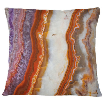 Colorful Stone Stripes Abstract Throw Pillow, 16"x16"