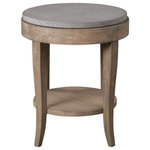 Uttermost - Uttermost 25909 Deka - 28.5 inch Round Accent Table - A Casual Farmhouse Inspired Accent With Birch WoodDeka 28.5 inch Round Natural Brown Glaze *UL Approved: YES Energy Star Qualified: n/a ADA Certified: n/a  *Number of Lights:   *Bulb Included:No *Bulb Type:No *Finish Type:Natural Brown Glaze
