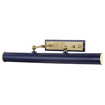 Mitzi Holly 3-LT Picture-LT With Plug HL263203-AGB/NVY - Aged Brass & Navy