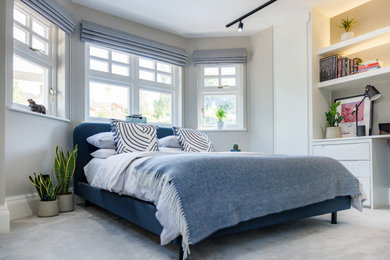 Trendy bedroom photo in Hertfordshire