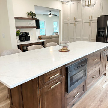 Accessible Beige and Maple Mocha Kitchen Design