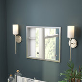 LIKIMIO Bathroom Medicine Cabinet with Two Mirror Doors