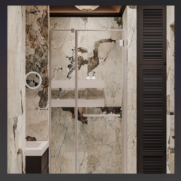Custom Modern Art Deco Sink Cabinet
