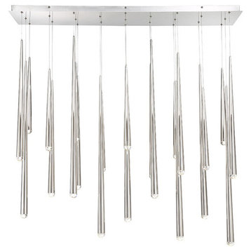 Modern Forms PD-41723L Cascade 23 Light 54"W LED Suspended Linear - Polished