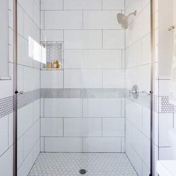 Modern Penny Tile Bathroom