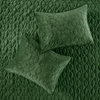 Madison Park Harper 3 Piece Velvet Quilt Set, Green