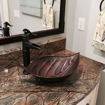 Leaf Vessel Hammered Copper Sink (PVLFDB)