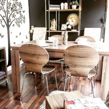 A Simple yet Contemporary Dining and Reading Area