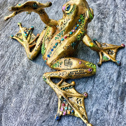 Tracey Keller Luxury Bronze Sculpture - Frog - Sculptures