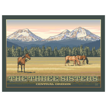 Paul Leighton Three Sisters Horses Art Print, 18"x24"