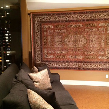 Pure silk Qum rug wall hanging