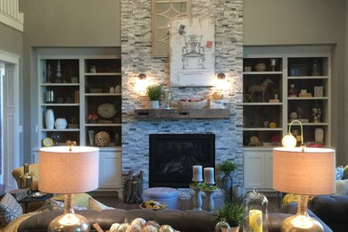 Living room - transitional living room idea in Houston