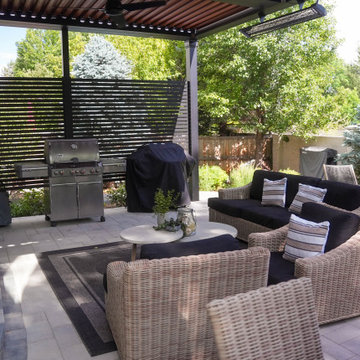 Luxury Outdoor Living Renovation in Grant Ranch | StruXure Pergola, Custom Fire
