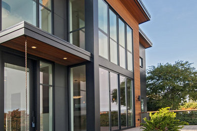 Contemporary exterior home idea in Seattle