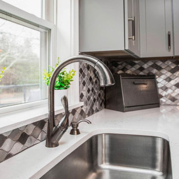 New Bedford Kitchen featuring Quantra Bianco Venatino Quartz