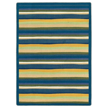 Kid Essentials, Active Play And Juvenile Yipes Stripes Rug, Bold, 10'9"X13'2"