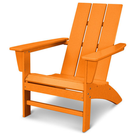 Polywood Modern Adirondack Chair, Tangerine