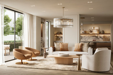 Example of a transitional home bar design in Other