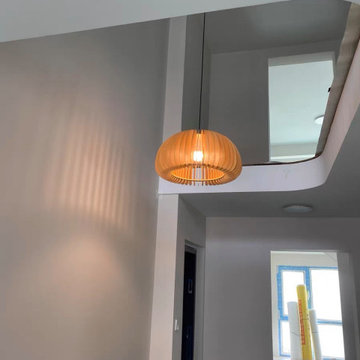 Wooden Pumpkin Pendant Lamp Project | Loft Apartment | Greece